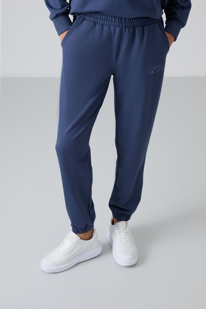 TMY Petrol O Neck Oversized Cuffed Women's Tracksuit Set - 95287 - Mount Pleasant