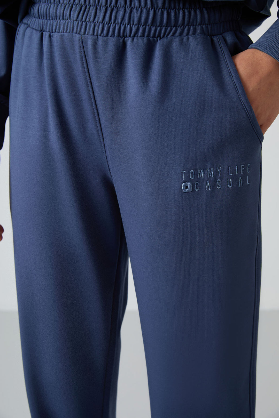 TMY Petrol O Neck Oversized Cuffed Women's Tracksuit Set - 95287 - Mount Pleasant