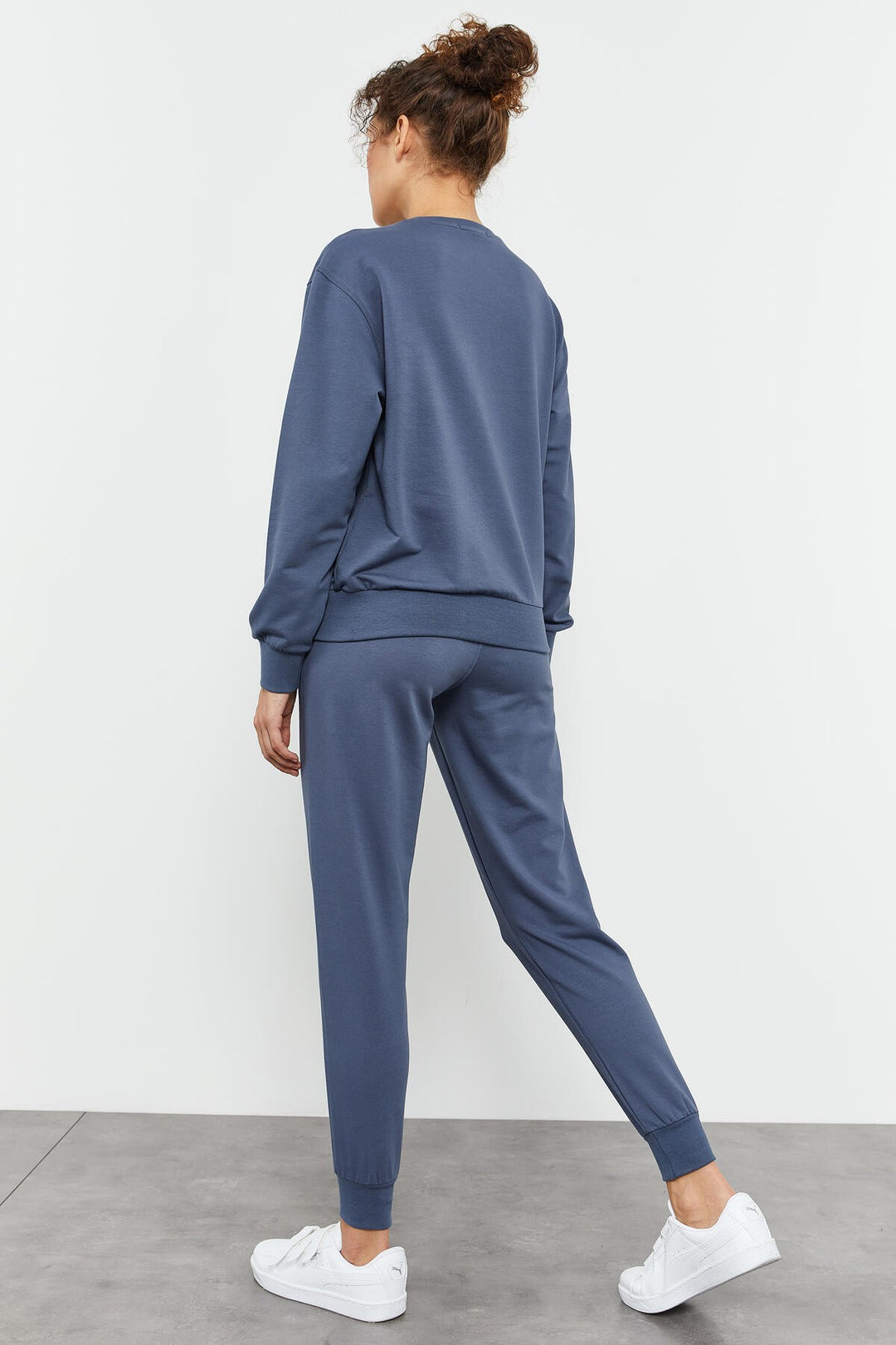 TMY Petrol Round Neck Embroidered Women's Oversized Tracksuit - 95300 - Brive-la-Gaillarde