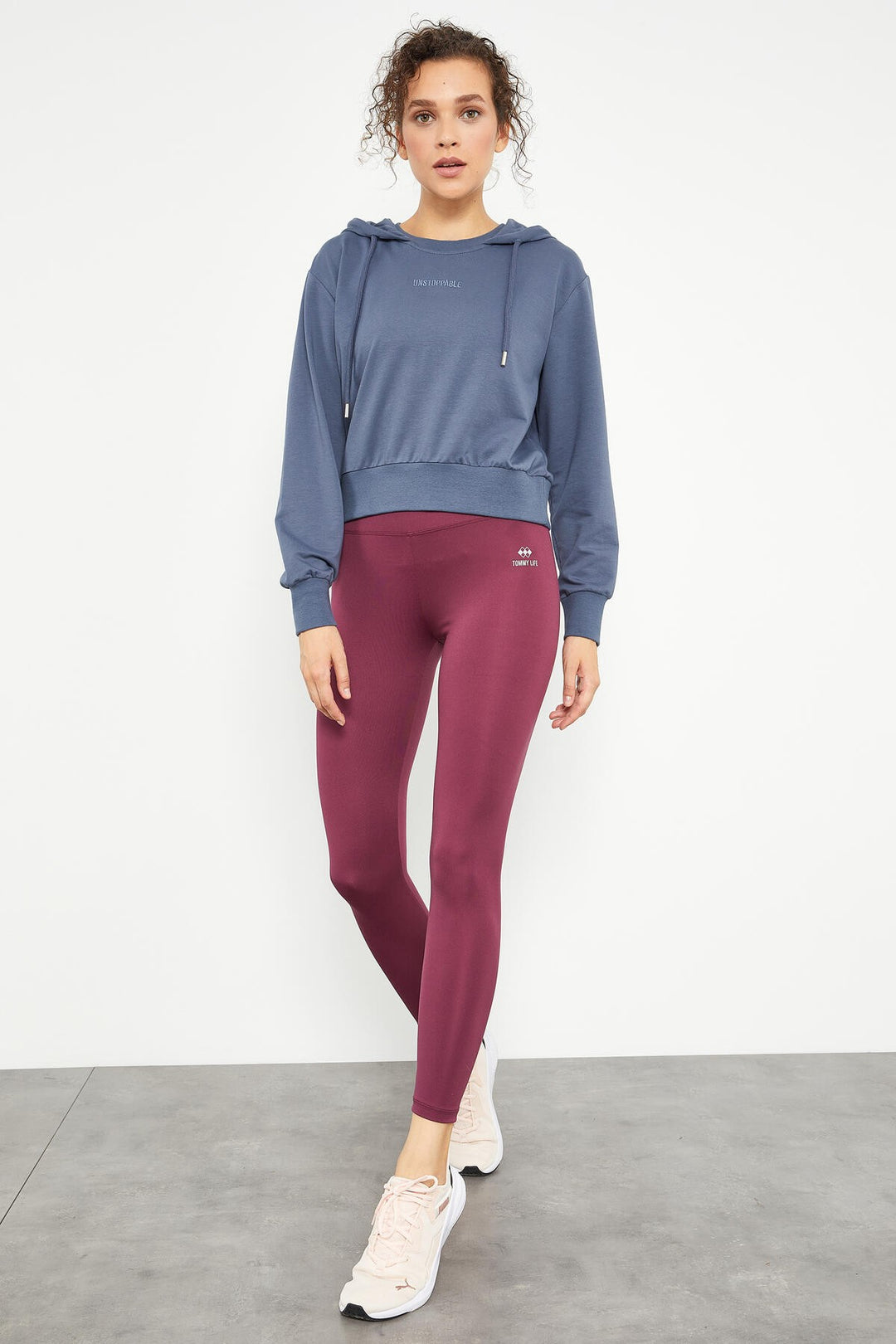 TMY Petrol Embroidered Hooded Women's Oversized Sweatshirt - 97169 - Salt Lake City