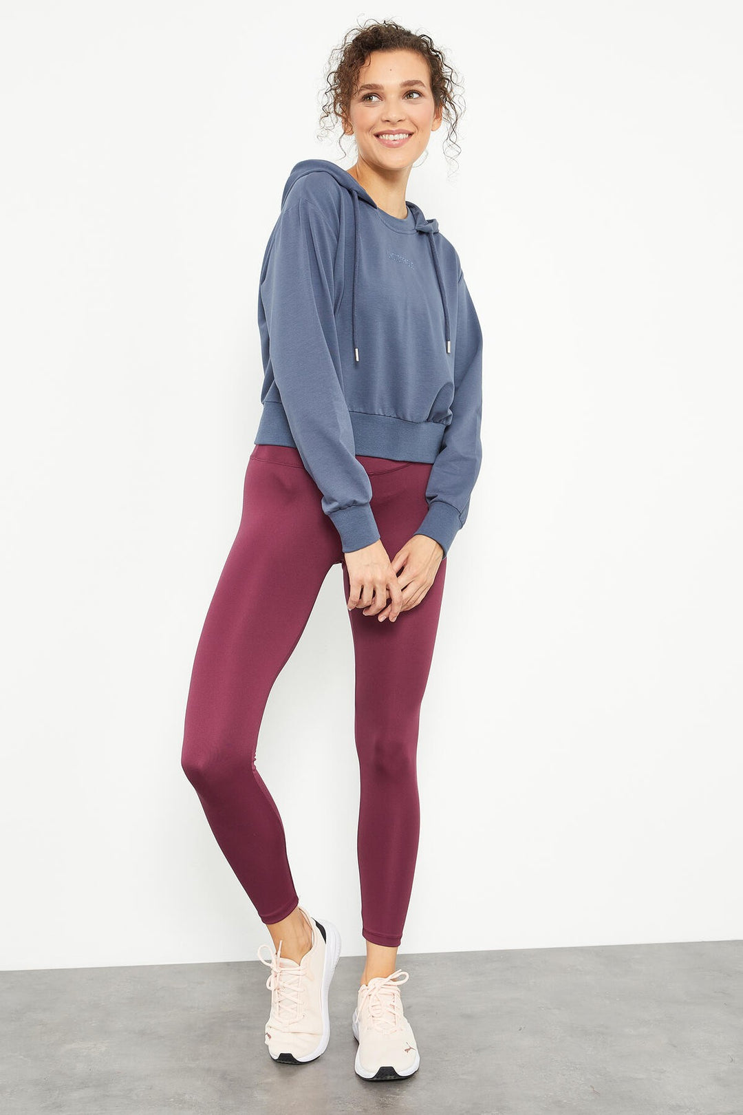 TMY Petrol Embroidered Hooded Women's Oversized Sweatshirt - 97169 - Salt Lake City