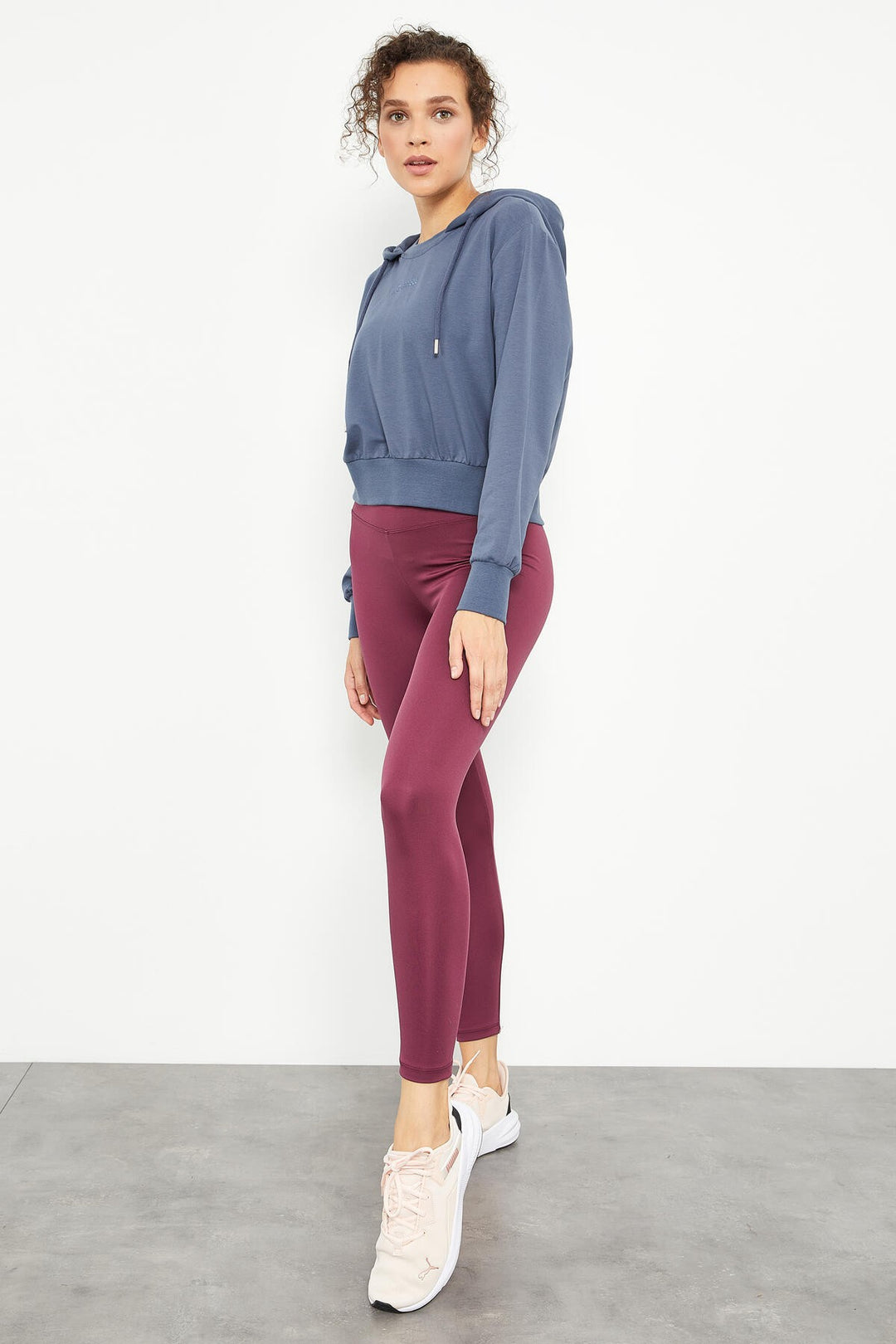 TMY Petrol Embroidered Hooded Women's Oversized Sweatshirt - 97169 - Salt Lake City