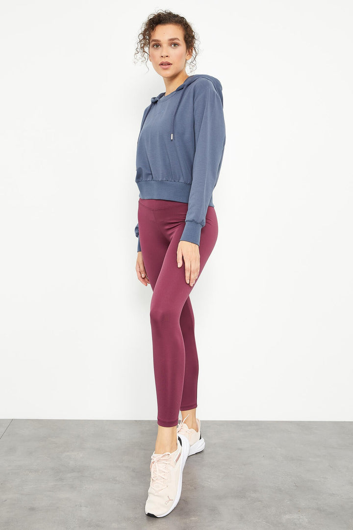 TMY Petrol Embroidered Hooded Women's Oversized Sweatshirt - 97169 - Salt Lake City