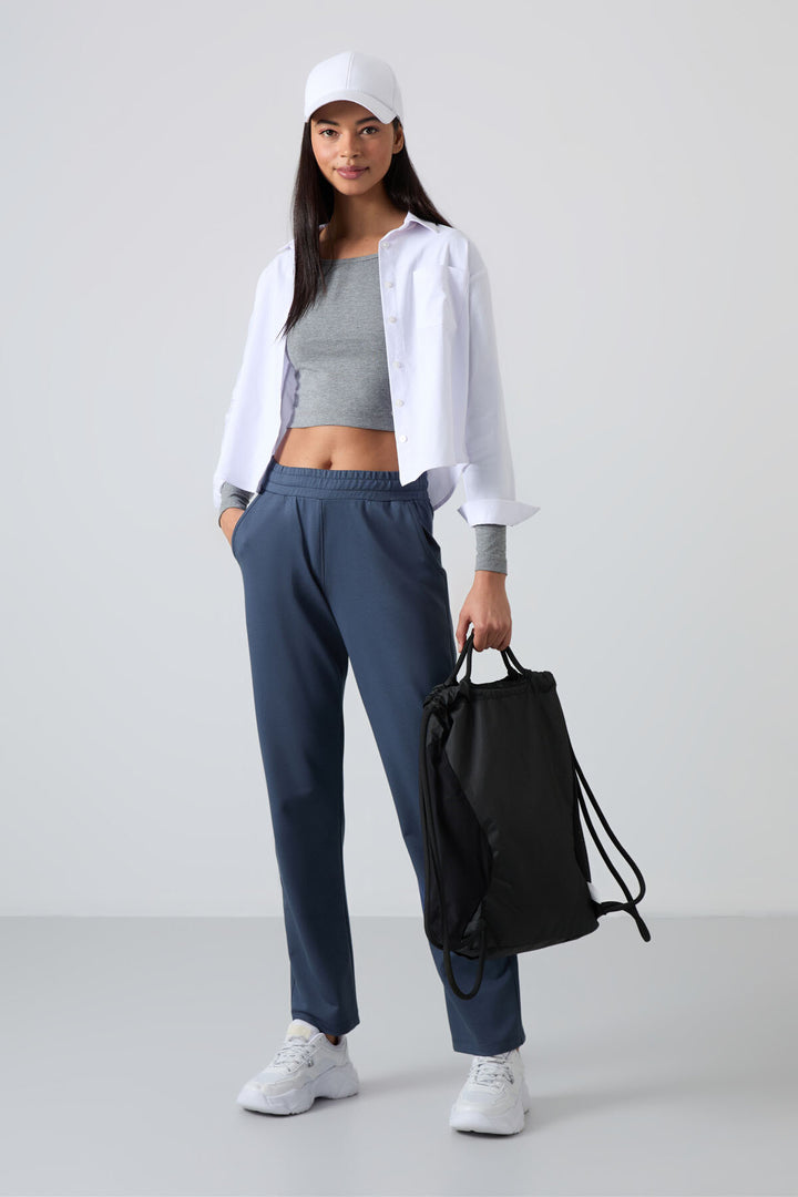 TMY Petrol High Waist Pocket Comfort Fit Classic Leg Women's Sweatpants - 94584 - Cuyahoga Falls