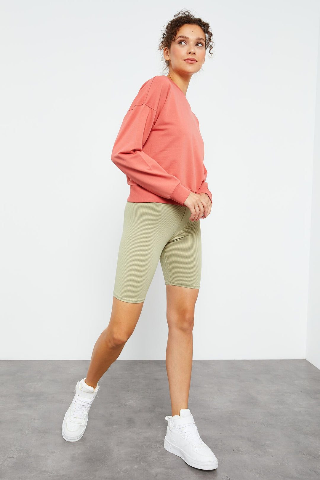 TMY Powder Basic Comfort Fit Round Neck Women's Sweatshirt - 97114 - Adelanto