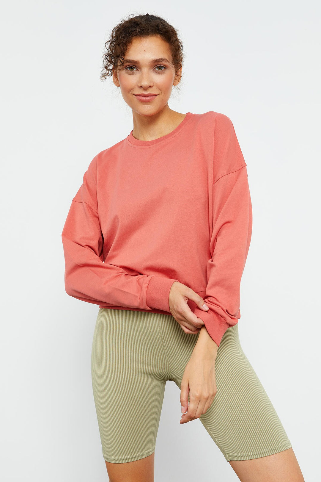TMY Powder Basic Comfort Fit Round Neck Women's Sweatshirt - 97114 - Adelanto