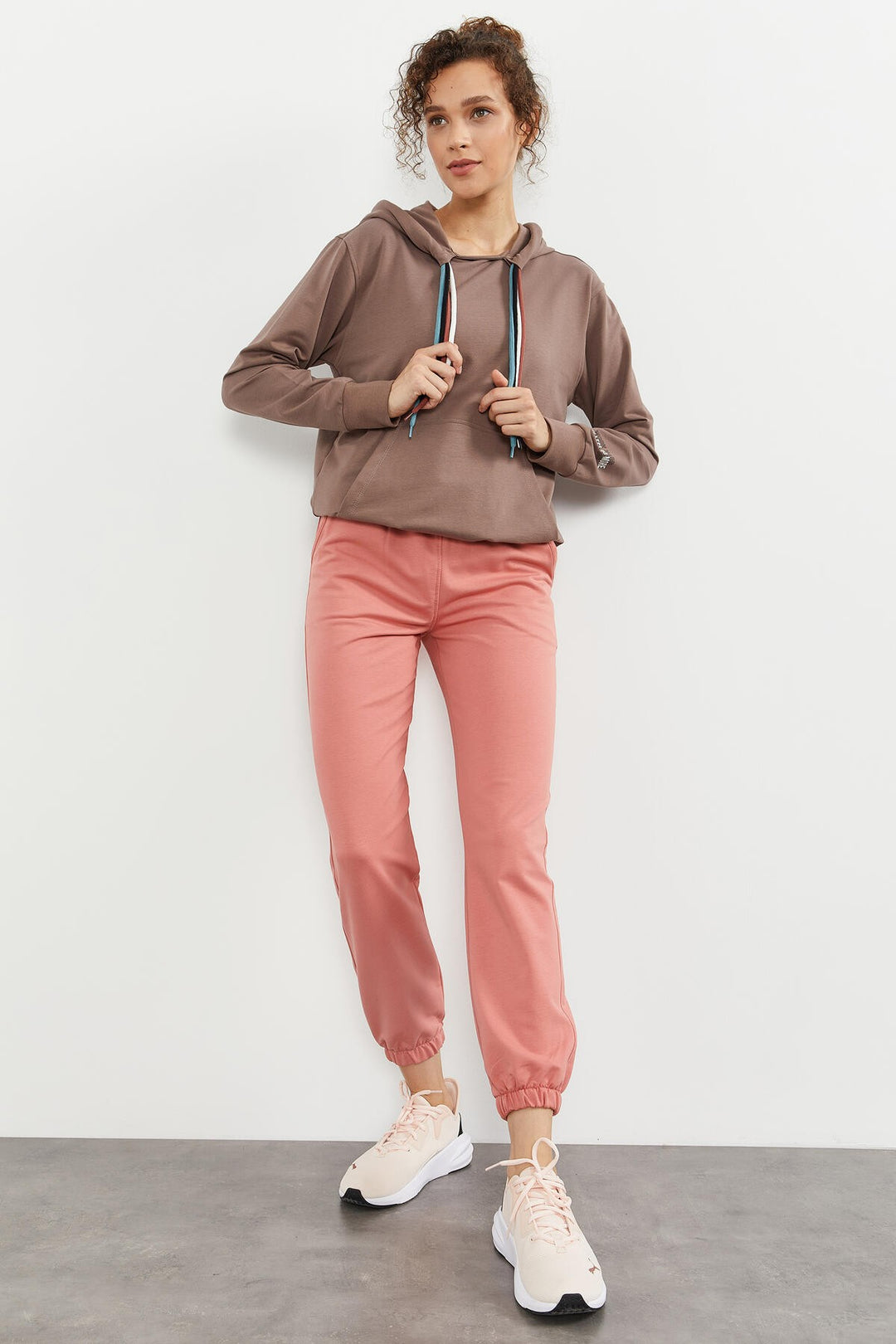 TMY Powder Pocket High Waist Comfort Fit Elastic Cuff Women's Sweatpants - 94583 - Dzhankoi