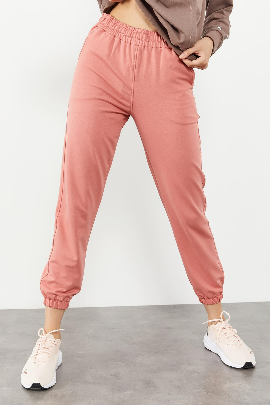 TMY Powder Pocket High Waist Comfort Fit Elastic Cuff Women's Sweatpants - 94583 - Dzhankoi