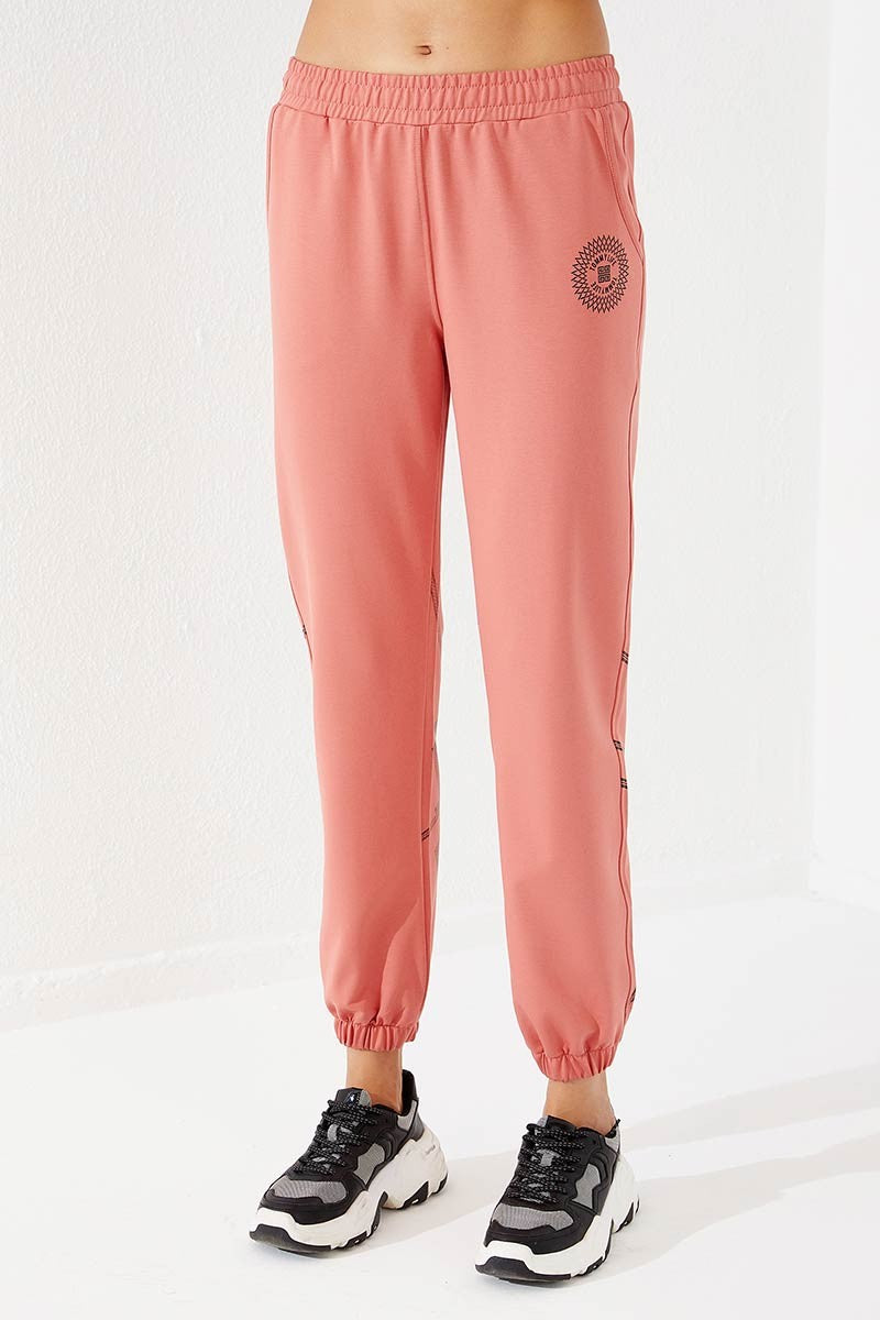 TMY Powder Line Printed Comfortable Fit Elastic Cuff Women's Sweatpants - 94585 - Athis-Mons