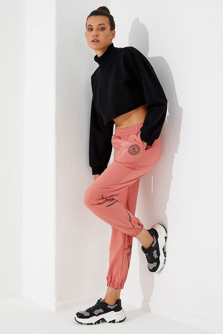 TMY Powder Line Printed Comfortable Fit Elastic Cuff Women's Sweatpants - 94585 - Athis-Mons