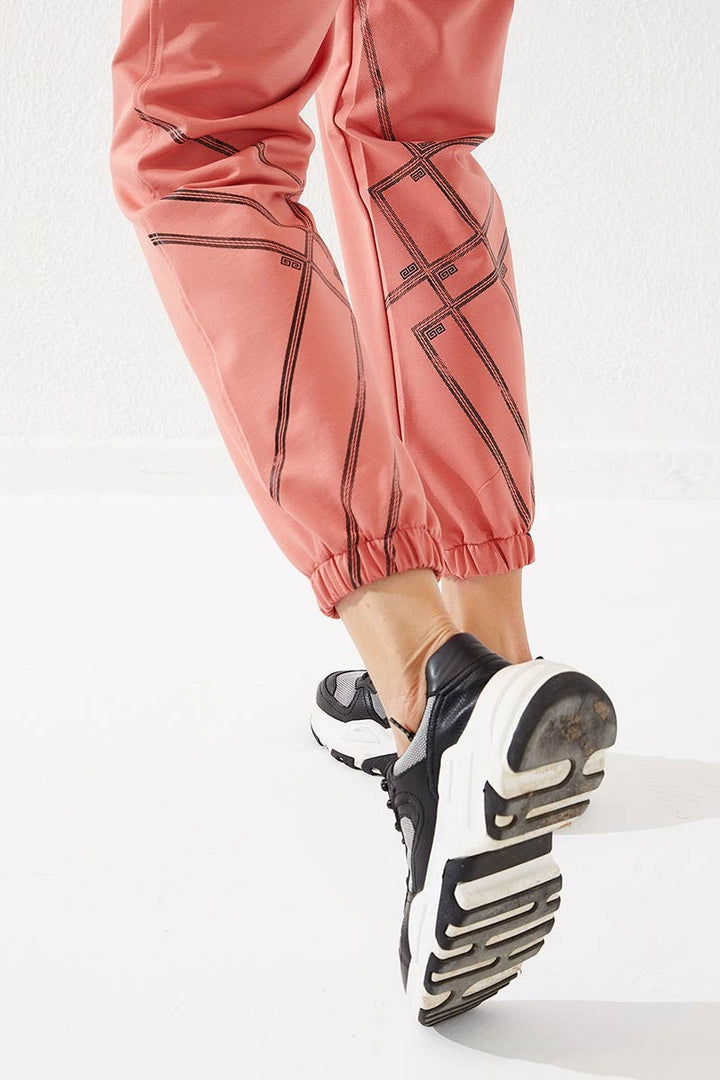 TMY Powder Line Printed Comfortable Fit Elastic Cuff Women's Sweatpants - 94585 - Athis-Mons