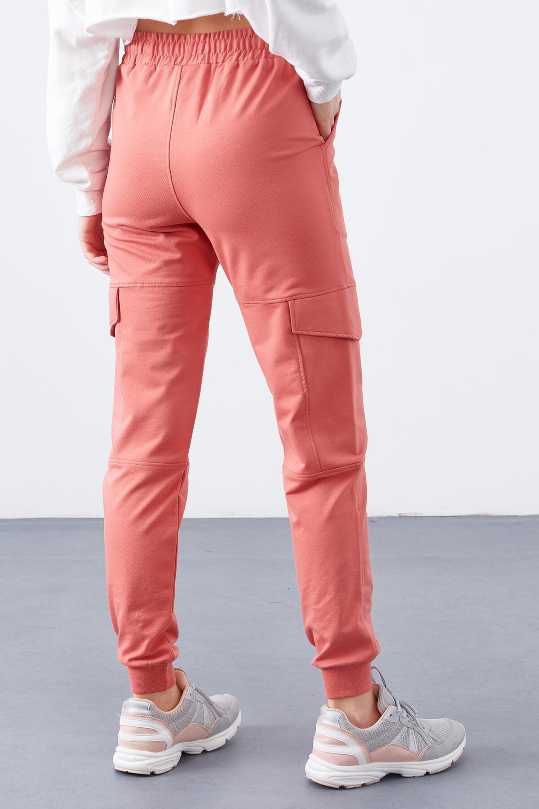 TMY Powder Cargo Pocket Comfortable Fit Cuffed Women's Sweatpants - 94581 - Lerma