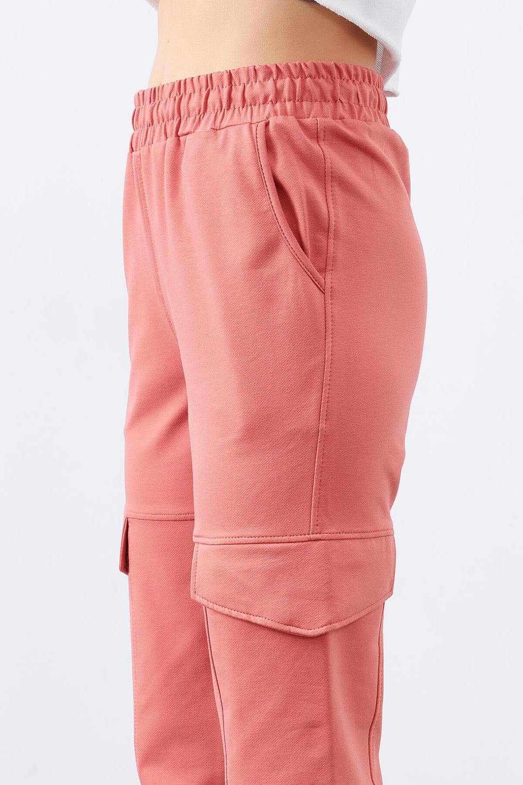 TMY Powder Cargo Pocket Comfortable Fit Cuffed Women's Sweatpants - 94581 - Lerma