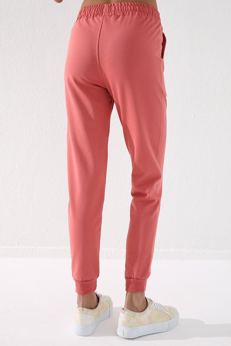 TMY Powder High Waist Jogger Comfortable Fit Cuffed Women's Sweatpants - 94561 - Derry
