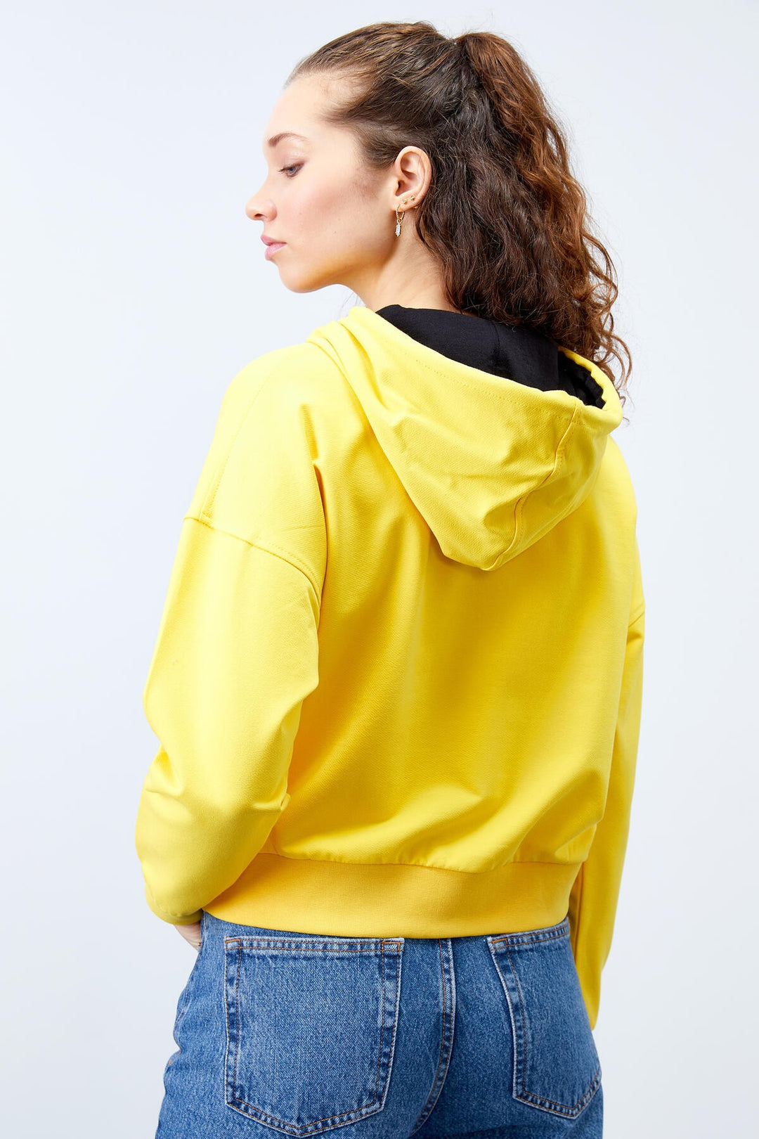 TMY Yellow Long Sleeve Comfort Fit Hooded Women's Sweatshirt - 97115 - Tomelloso