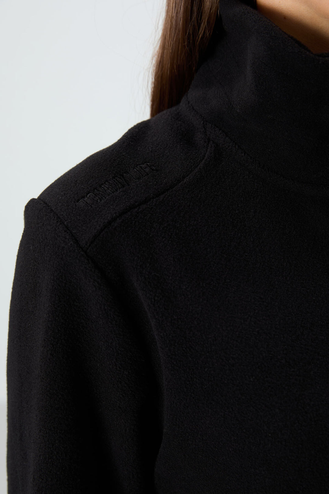 TMY Black High Neck Zippered Comfort Fit Women's Polar Sweatshirt - 97173 - Torrevieja