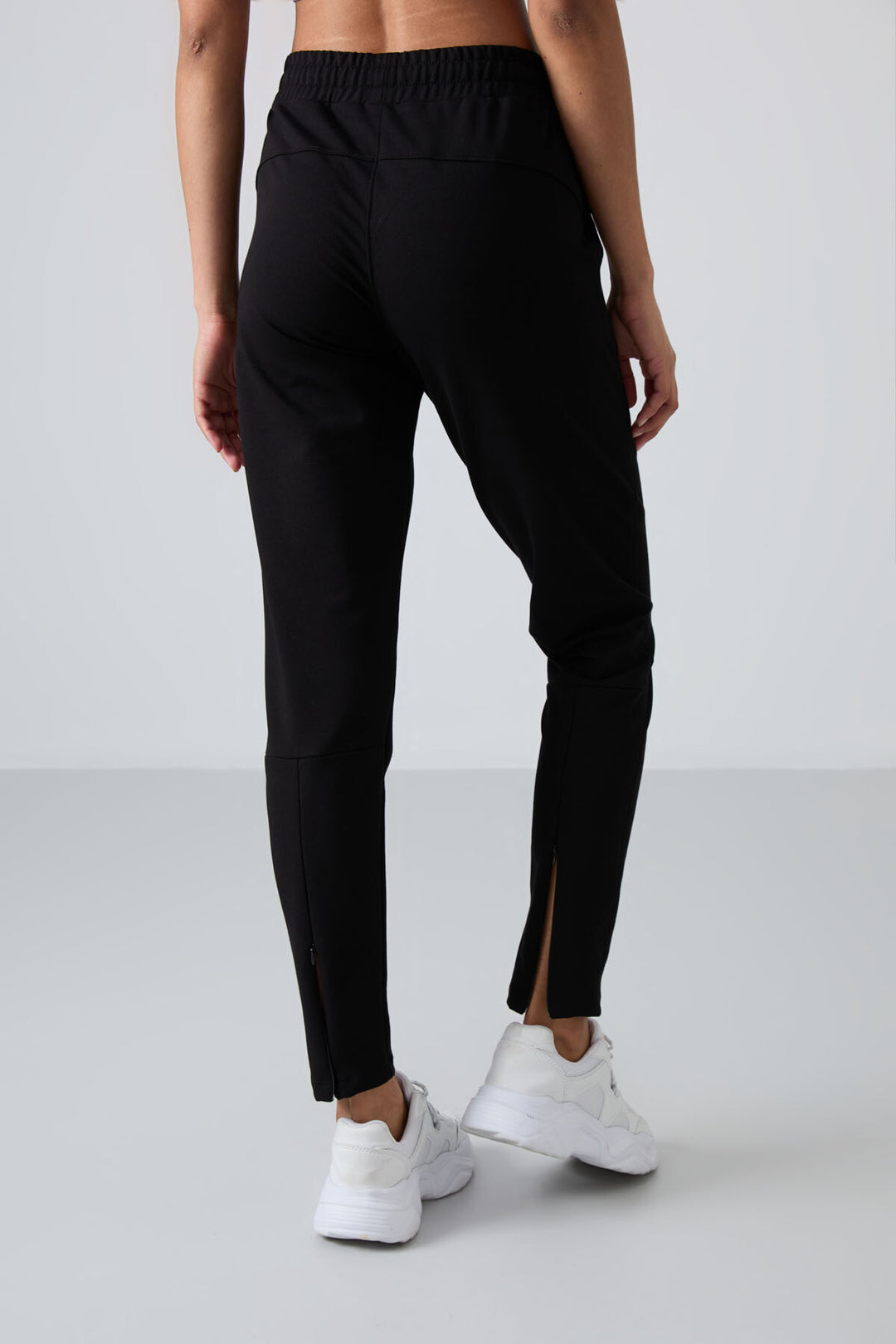 TMY Black Zippered Cuffed Pocketed Comfort Fit Women's Sweatpants - 94246 - Dronten