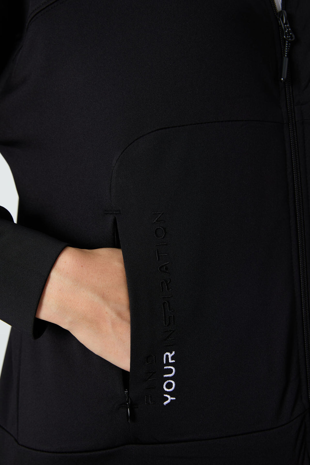 TMY Black Hooded Hidden Pocket Detailed Standard Mold Women's Tracksuit - 95306 - Springfield