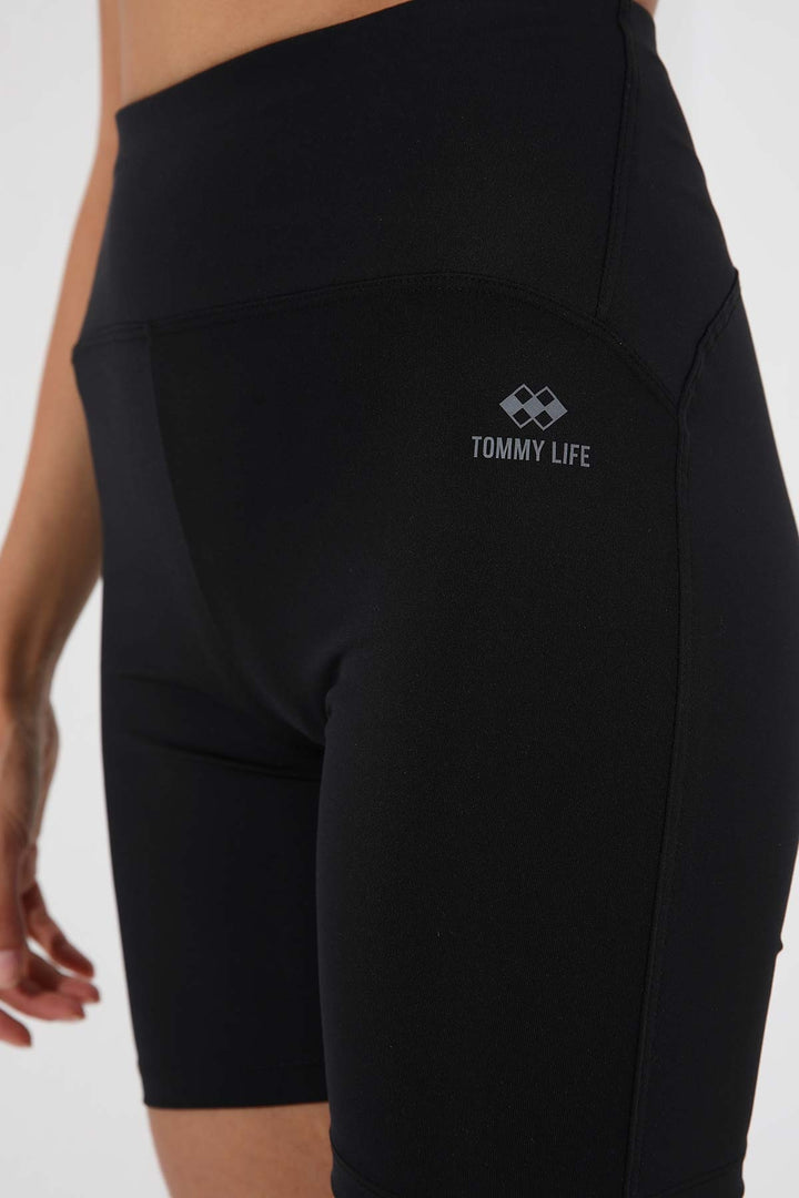 TMY Black High Waist Shaper Short Biker Women's Leggings - 91007 - Manhattan Beach