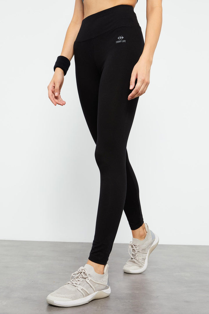 TMY Black High Waist Shaper Slim Fit Skinny Leg Women's Leggings - 94011 - Algeciras