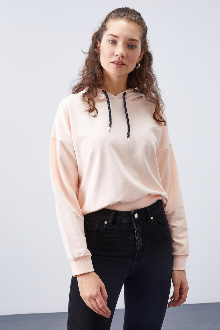 TMY Salmon Long Sleeve Comfort Fit Hooded Women's Sweatshirt - 97115 - Nuevo Casas Grandes