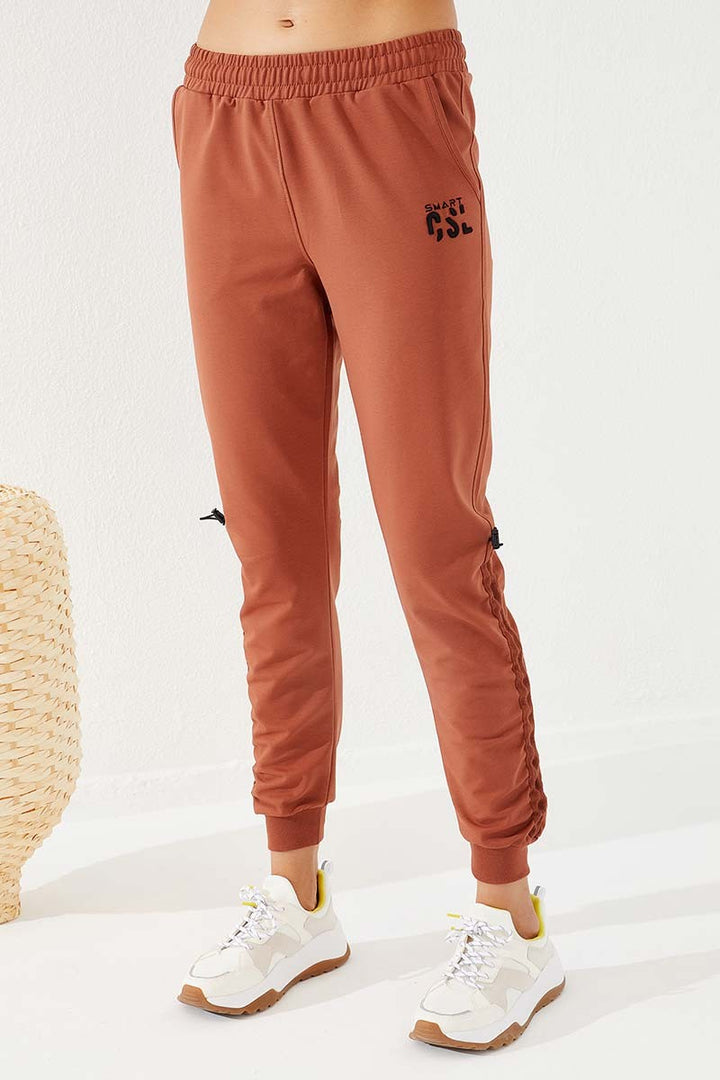 TMY Cinnamon Extra Thick Detailed Comfortable Fit Cuffed Women's Sweatpants - 94587 - Trujillo Alto