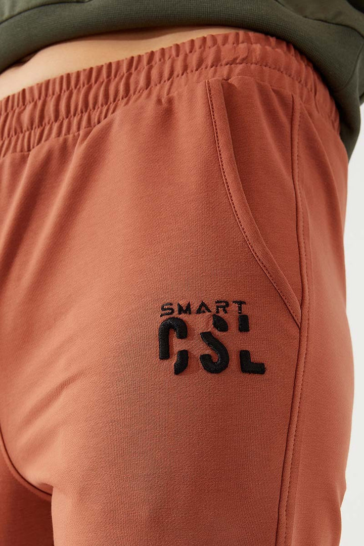 TMY Cinnamon Extra Thick Detailed Comfortable Fit Cuffed Women's Sweatpants - 94587 - Trujillo Alto