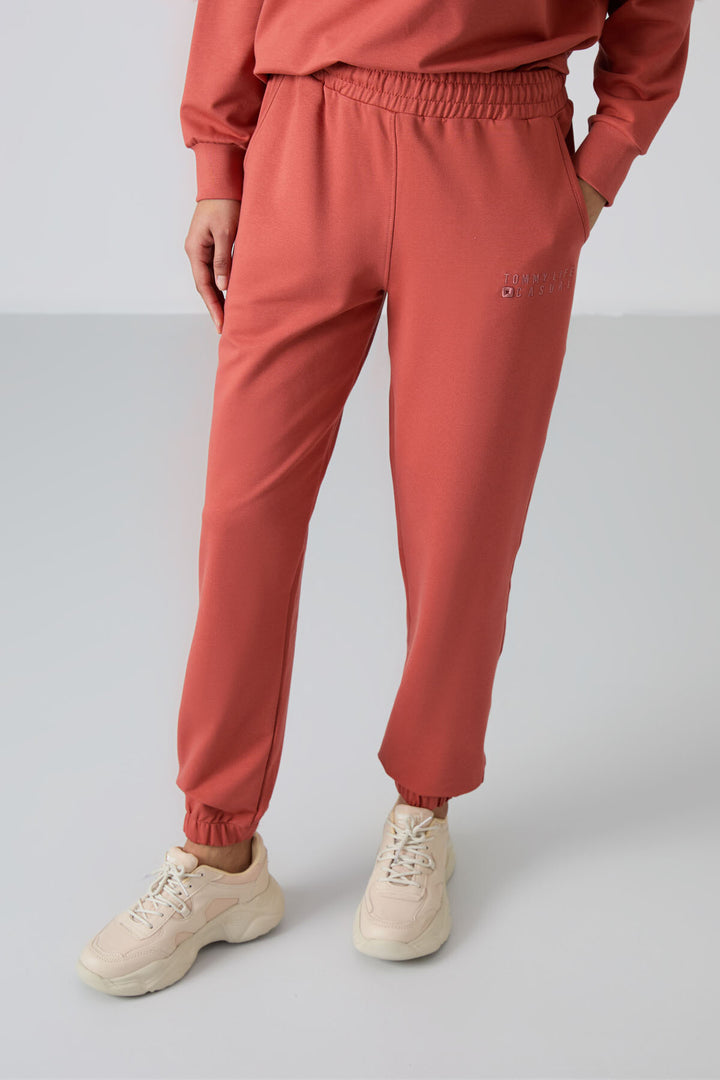 TMY Cinnamon O Neck Oversized Elastic Cuff Women's Tracksuit - 95287 - Cihuatlán