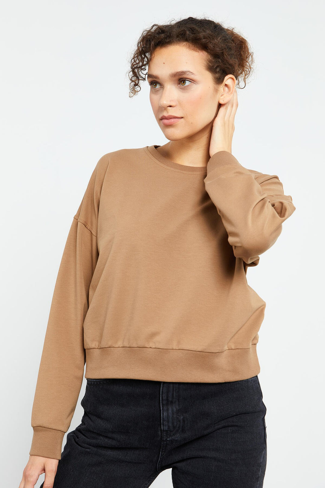 TMY Toprak Basic Comfortable Fit O Neck Women's Sweatshirt - 97114 - Ashford