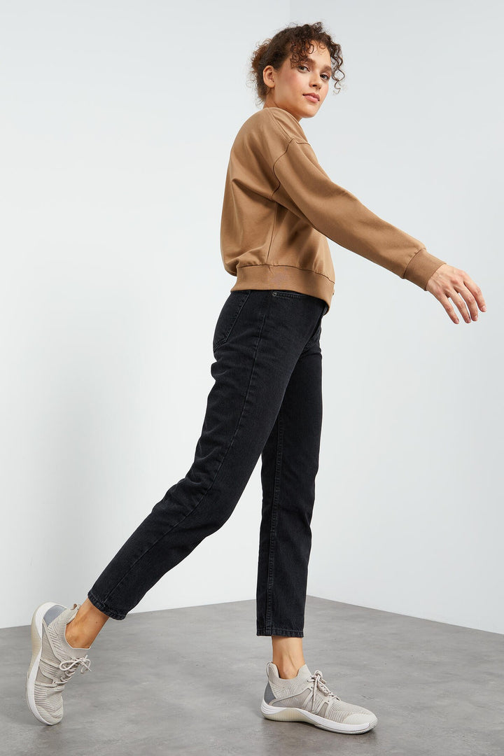 TMY Toprak Basic Comfortable Fit O Neck Women's Sweatshirt - 97114 - Ashford