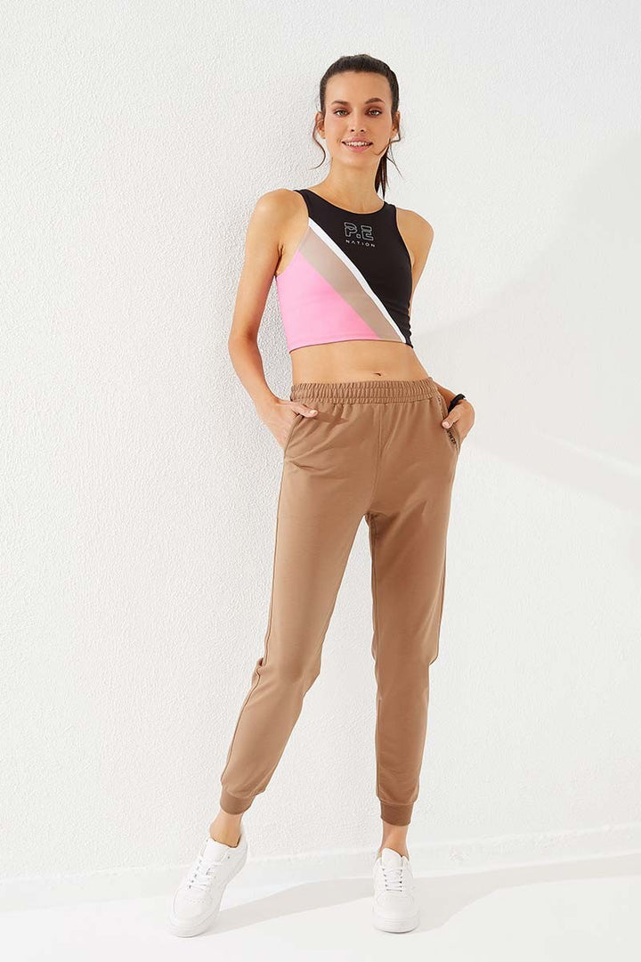 TMY Soil Pressure Pocketed Jogger Comfortable Fit Cuffed Women's Sweatpants - 94574 - Amersfoort