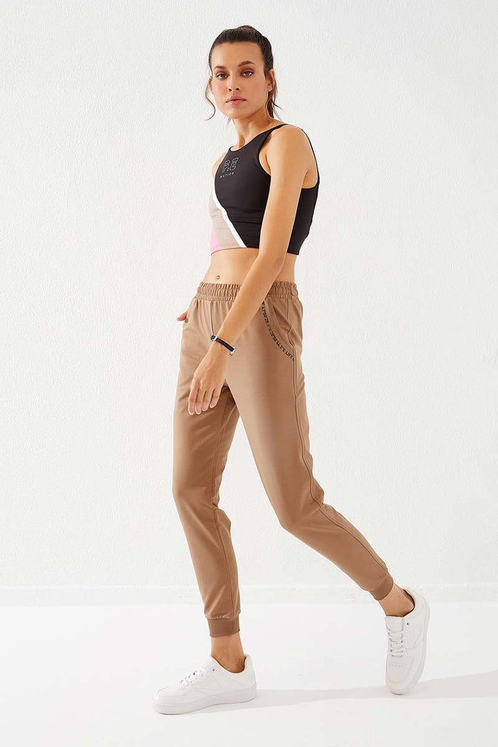 TMY Soil Pressure Pocketed Jogger Comfortable Fit Cuffed Women's Sweatpants - 94574 - Amersfoort