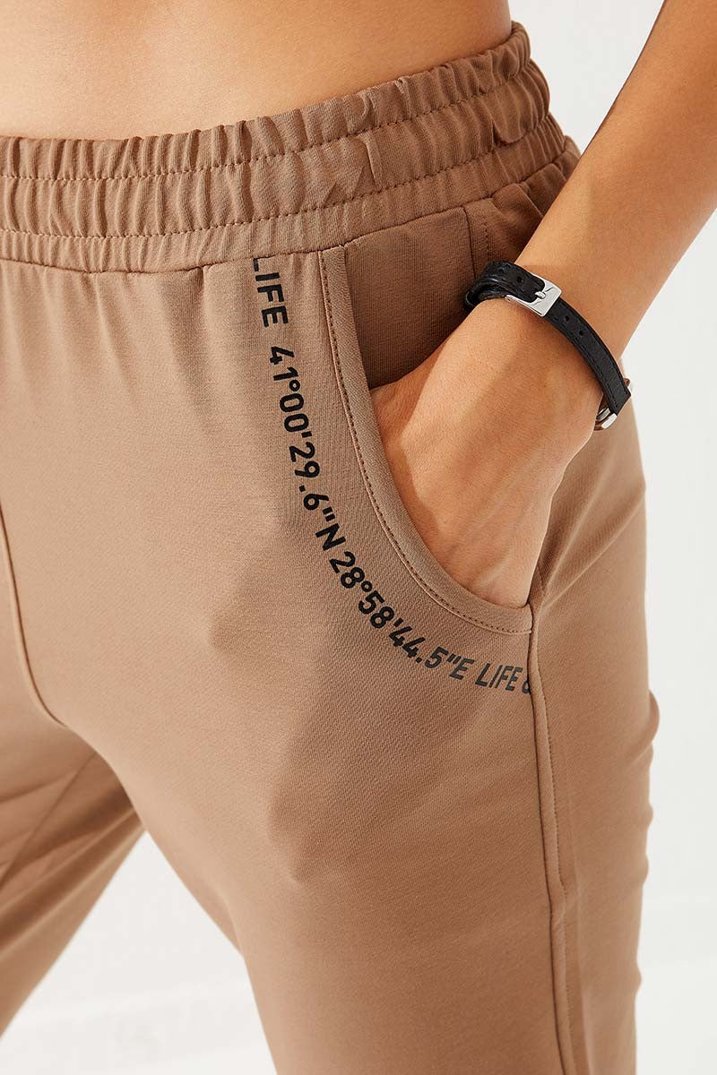TMY Soil Pressure Pocketed Jogger Comfortable Fit Cuffed Women's Sweatpants - 94574 - Amersfoort