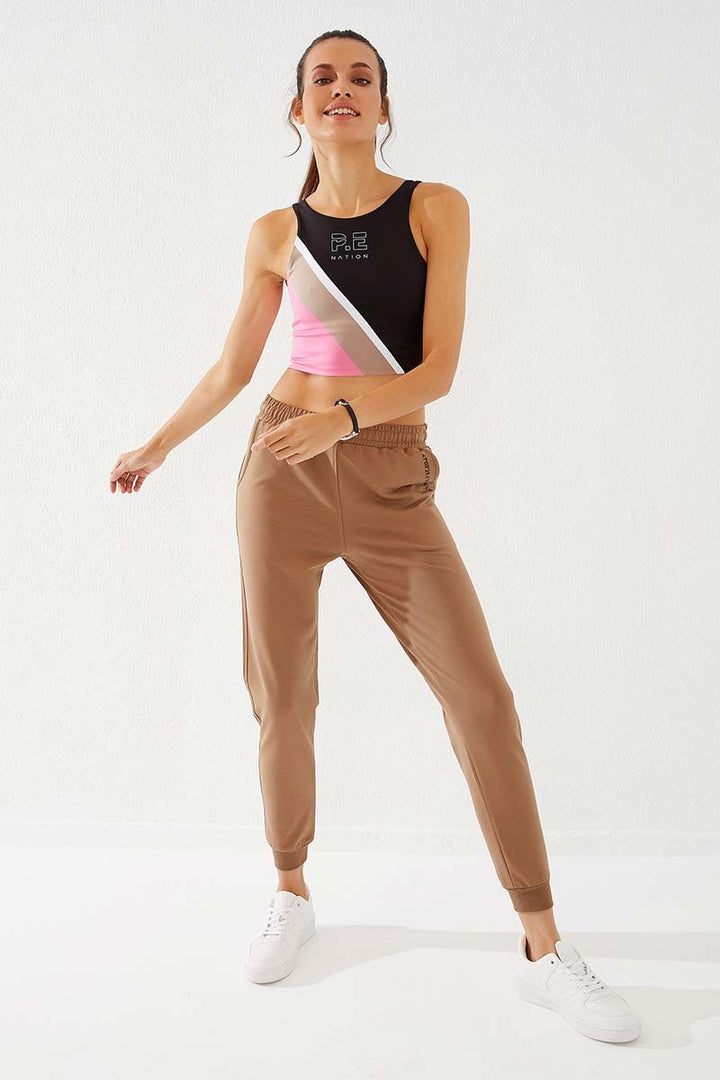 TMY Soil Pressure Pocketed Jogger Comfortable Fit Cuffed Women's Sweatpants - 94574 - Amersfoort