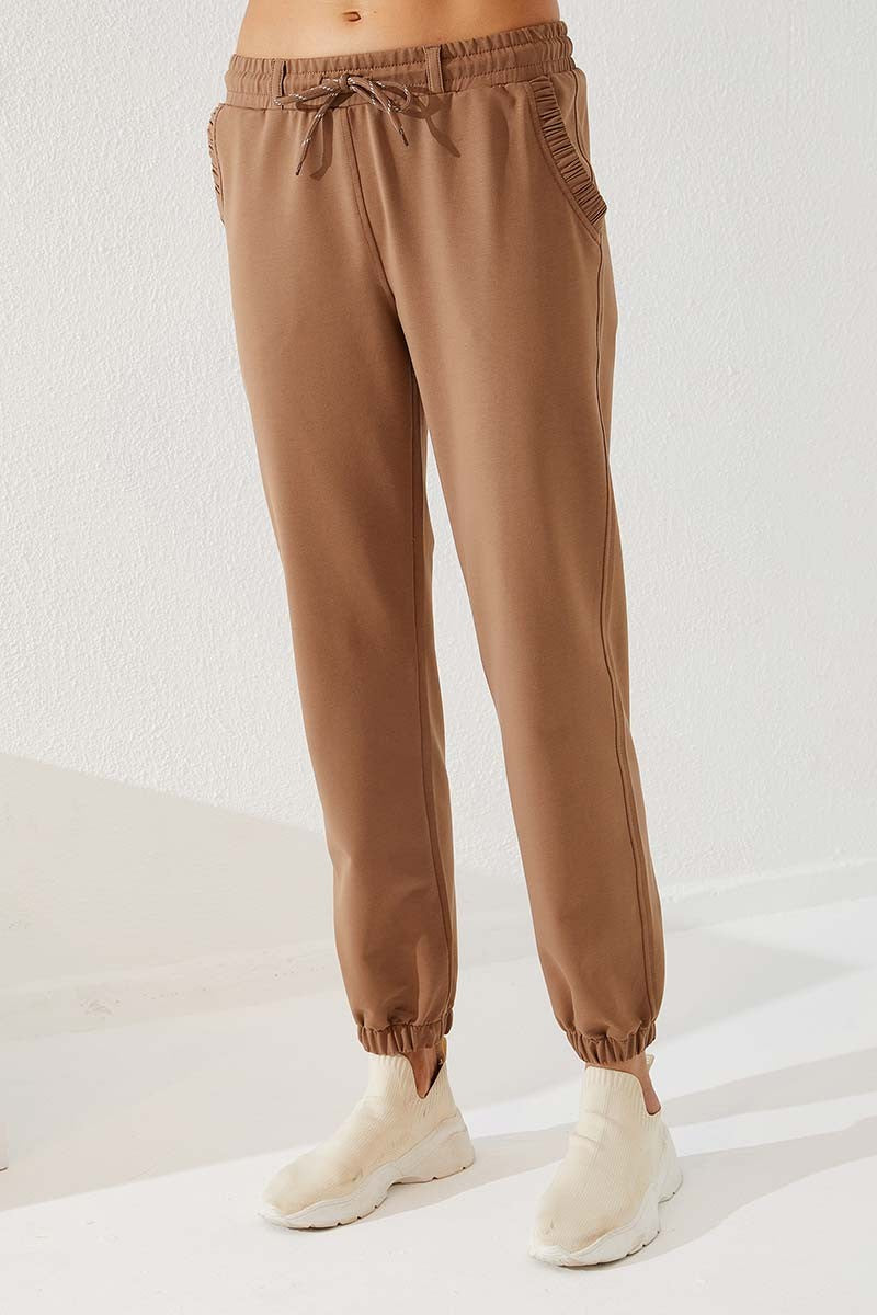 TMY Soil Pleated Pocket Comfortable Fit Elastic Cuff Women's Sweatpants - 94580 - Colonia del Sol