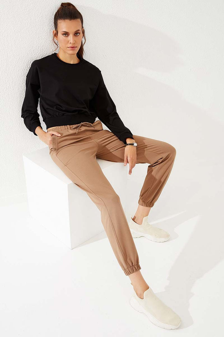 TMY Soil Pleated Pocket Comfortable Fit Elastic Cuff Women's Sweatpants - 94580 - Colonia del Sol