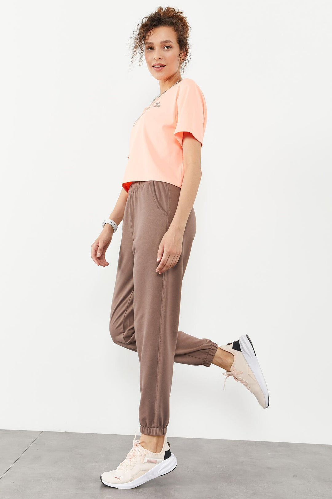 TMY High Waist Comfort Fit Elastic Cuff Women's Sweatpants with Earth Pocket - 94583 - Dearborn Heights