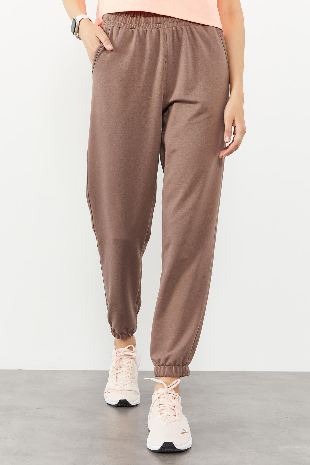 TMY High Waist Comfort Fit Elastic Cuff Women's Sweatpants with Earth Pocket - 94583 - Dearborn Heights