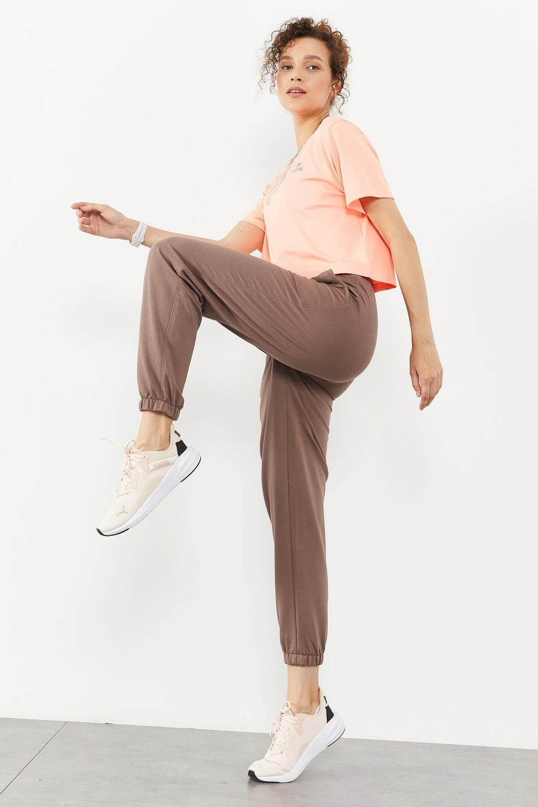 TMY High Waist Comfort Fit Elastic Cuff Women's Sweatpants with Earth Pocket - 94583 - Dearborn Heights