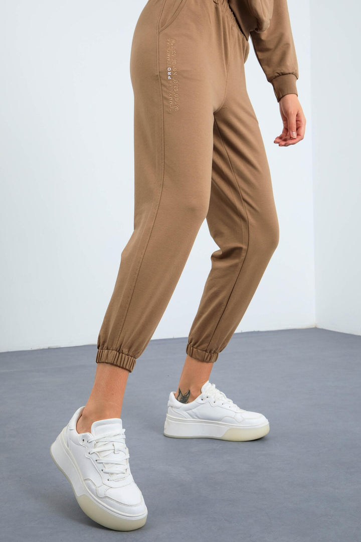 TMY Earth Hooded Kangaroo Pocket Oversized Elastic Cuff Women's Tracksuit - 95288 - Zinacantepec