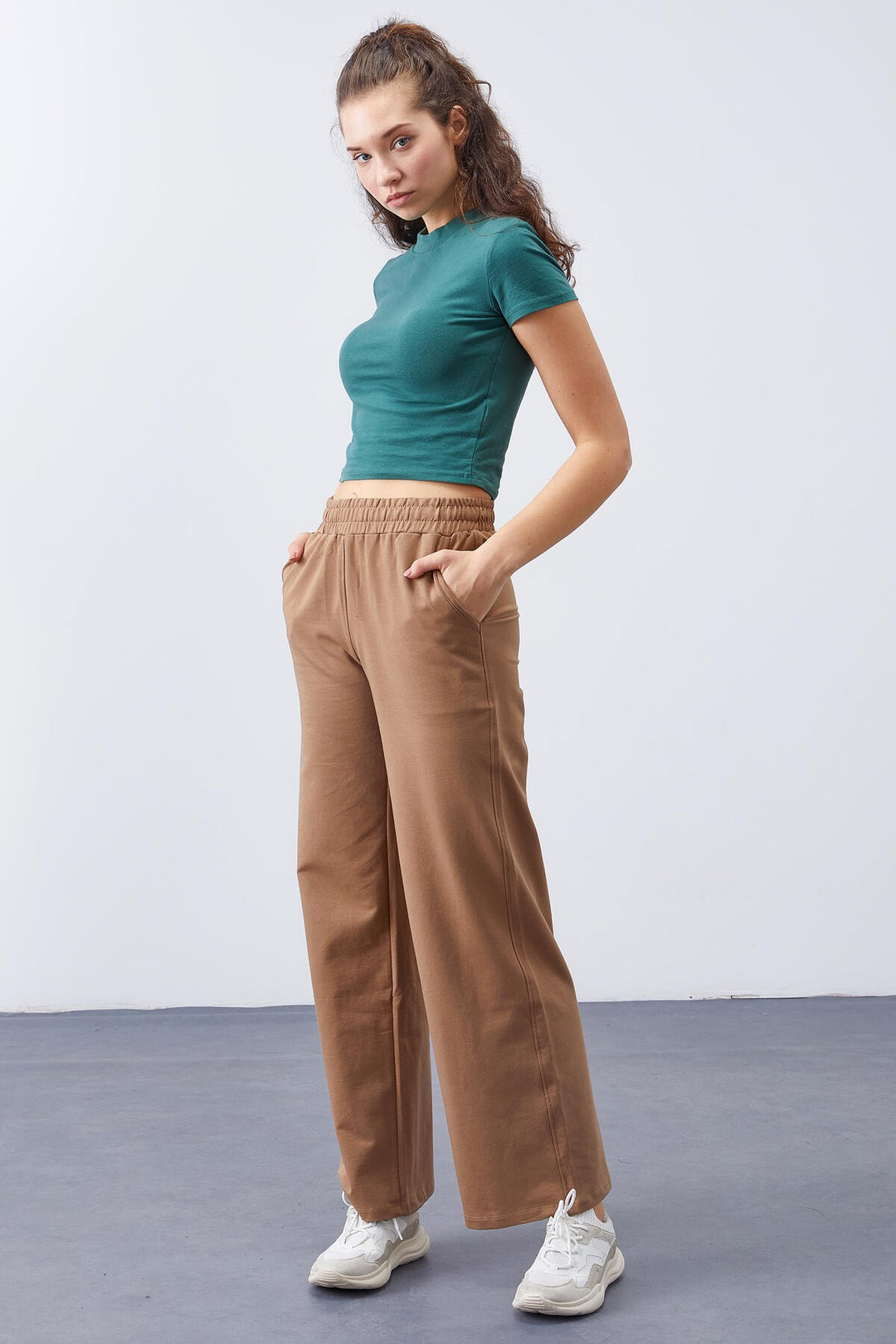 TMY High Waist Comfort Fit Wide Leg Women's Sweatpants with Pockets - 94567 - Camarillo