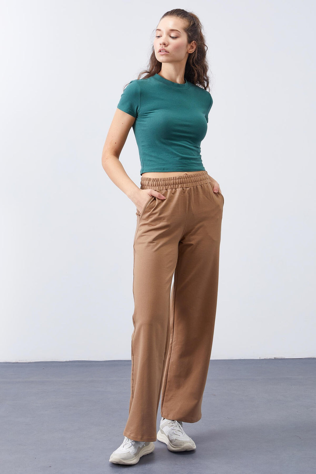TMY High Waist Comfort Fit Wide Leg Women's Sweatpants with Pockets - 94567 - Camarillo
