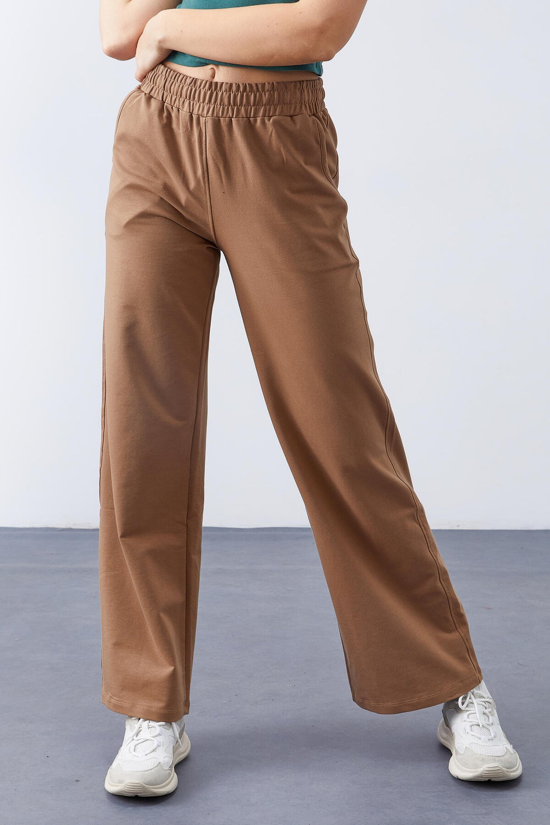 TMY High Waist Comfort Fit Wide Leg Women's Sweatpants with Pockets - 94567 - Camarillo