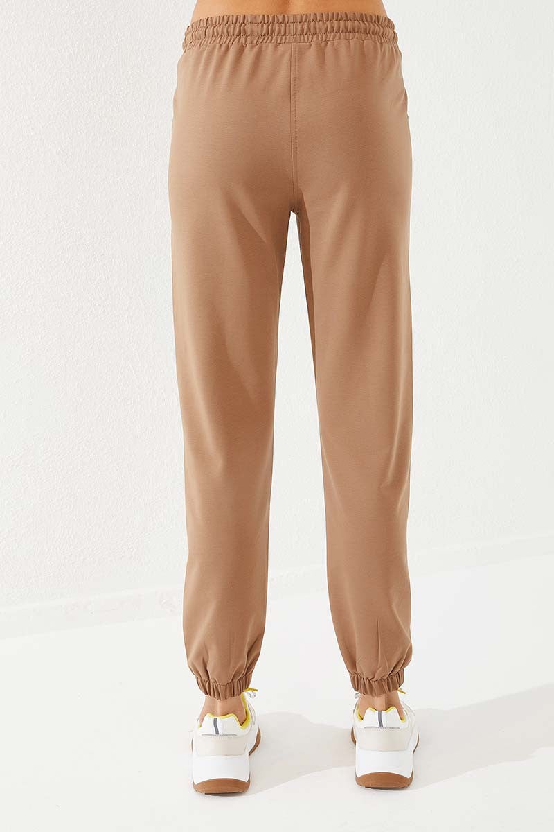 TMY High Waist Embroidered Comfort Fit Elastic Cuff Women's Sweatpants - 94573 - Anderlecht