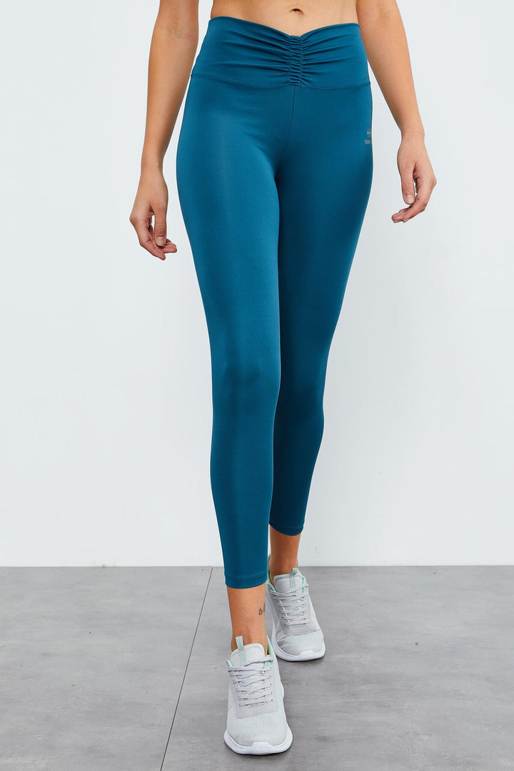 TMY Emerald Waist Ruffled High Waist Stretch Slim Fit Women's Leggings - 94605 - Ocoyoacac