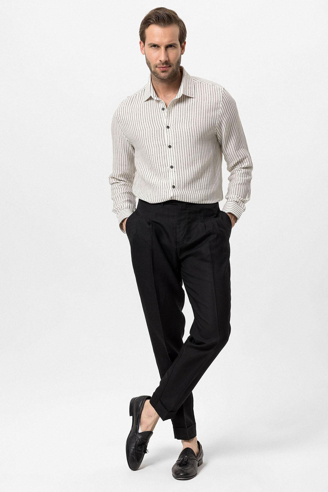 ANT Cotton Striped Men's Shirt - Courtenay