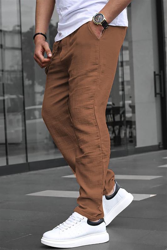 MDX Brown Muslin Fabric Men's Basic Pants 6507 - Rotorua