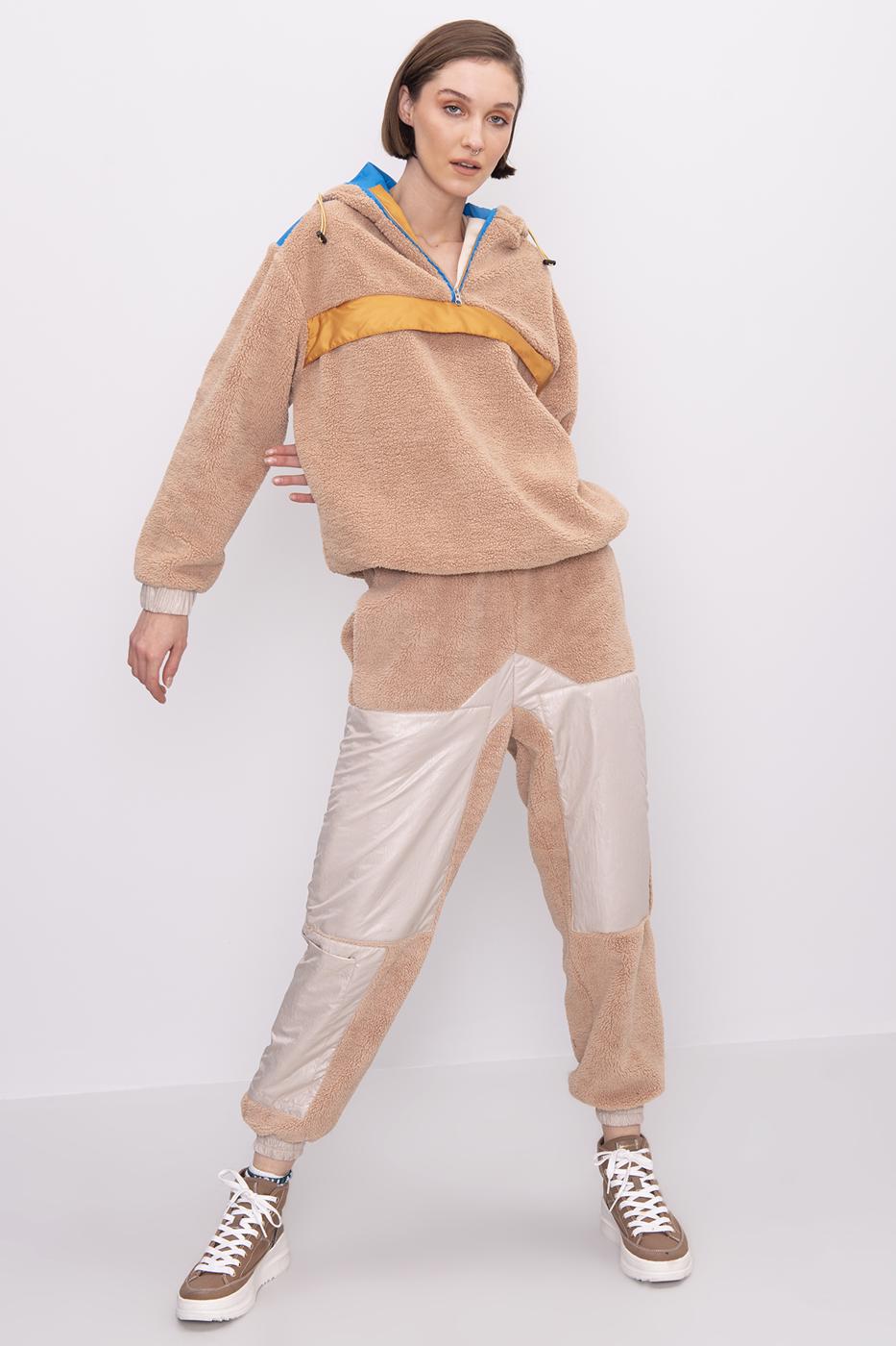 BSL Women Patchwork Plush Joggers - Cumbernauld