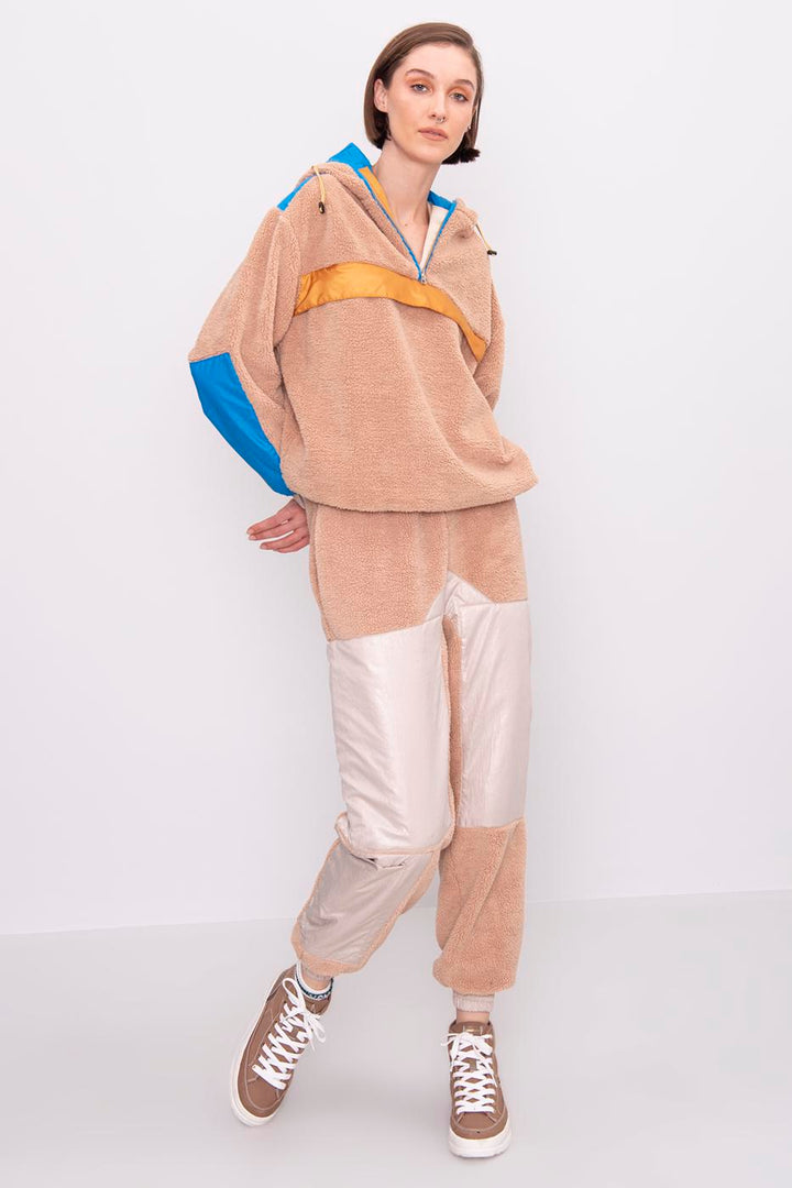 BSL Women Patchwork Plush Joggers - Cumbernauld