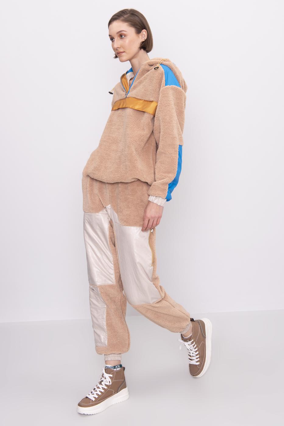 BSL Women Patchwork Plush Joggers - Cumbernauld